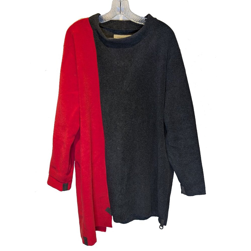 Henrietta Steffensen Copenhagen Red & Black Asymmetrical warm top